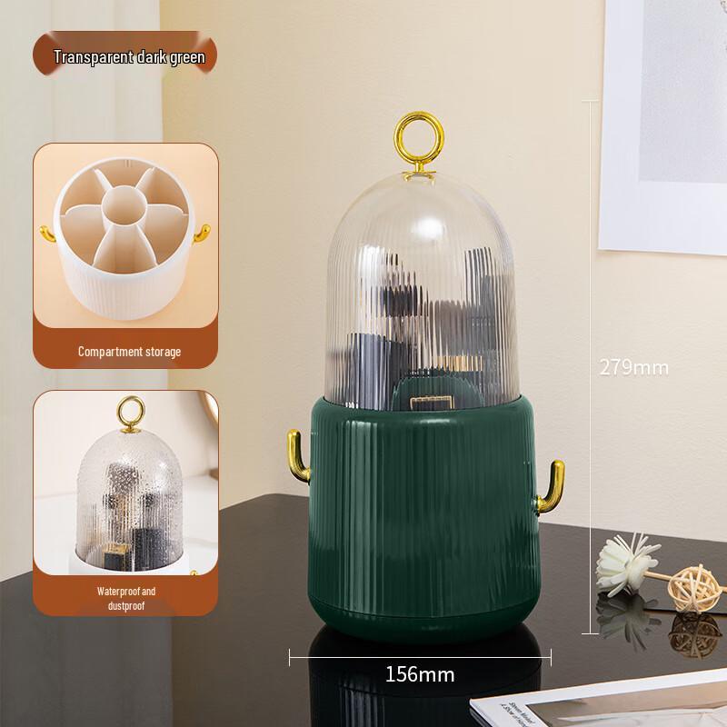Mrbasket Rotating Dust-proof Makeup Brush Holder