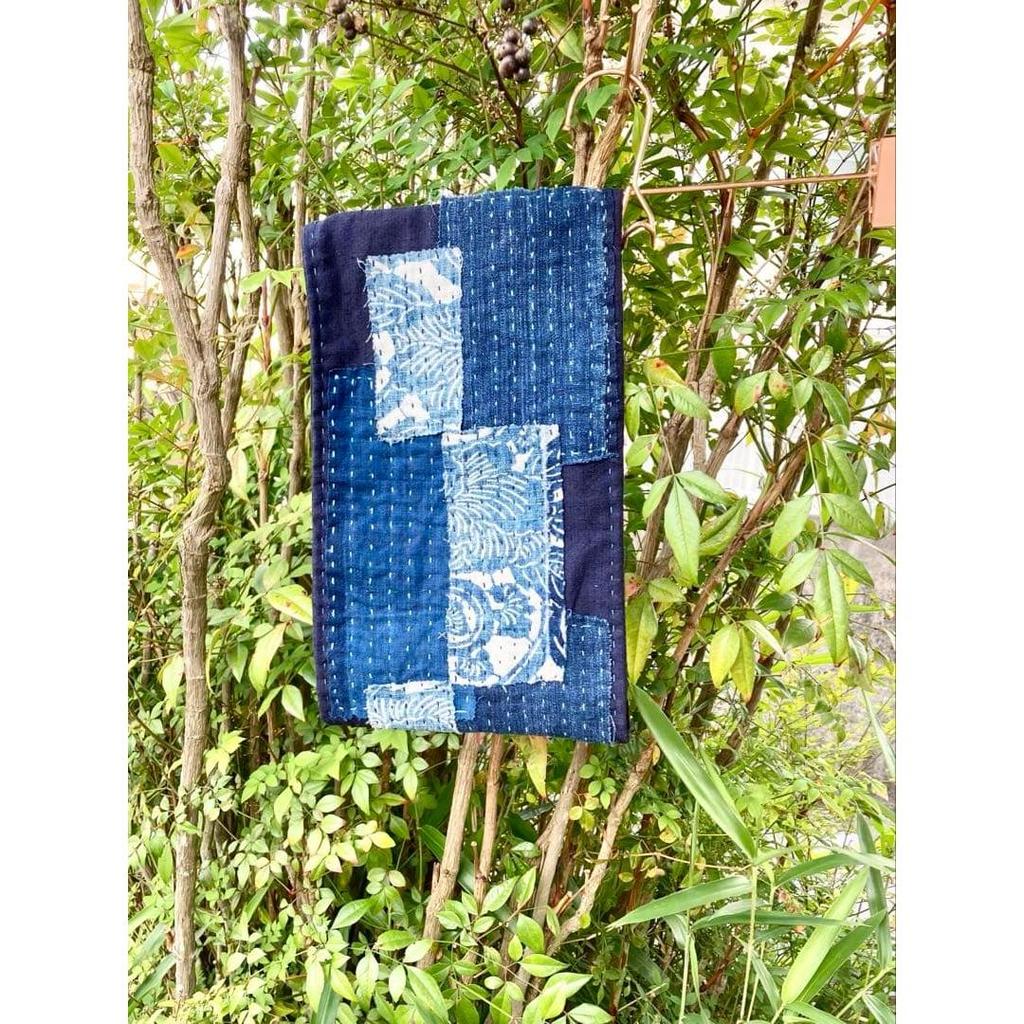 Used B76 Boro Snood Old Cloth Remake Indigo Dye Patchwork Sewing Sashiko