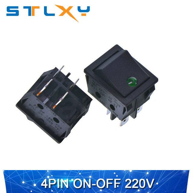 1PCS Electrical equipment with 3-digit 6-speed light switch KCD4 rocker switch power switch ON-OF-ON 30A 250VAC/16A/20A 125VA