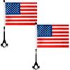 2‑Pack Patriotic Bike Handlebar Flags for Bicycle & Motorcycle USA Flag | Waterproof Tear‑resistant Handlebar Flags. Patriotic Decor for Bicycle