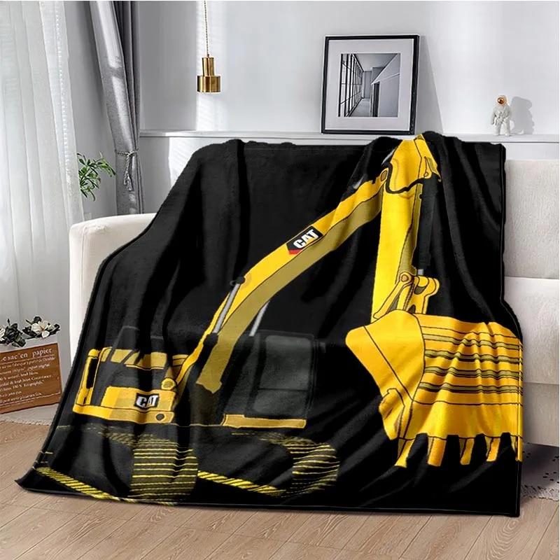 

Famous Logo Blanket Excavator Blanket Gift for Dad Blanket for Gift All Seasons
