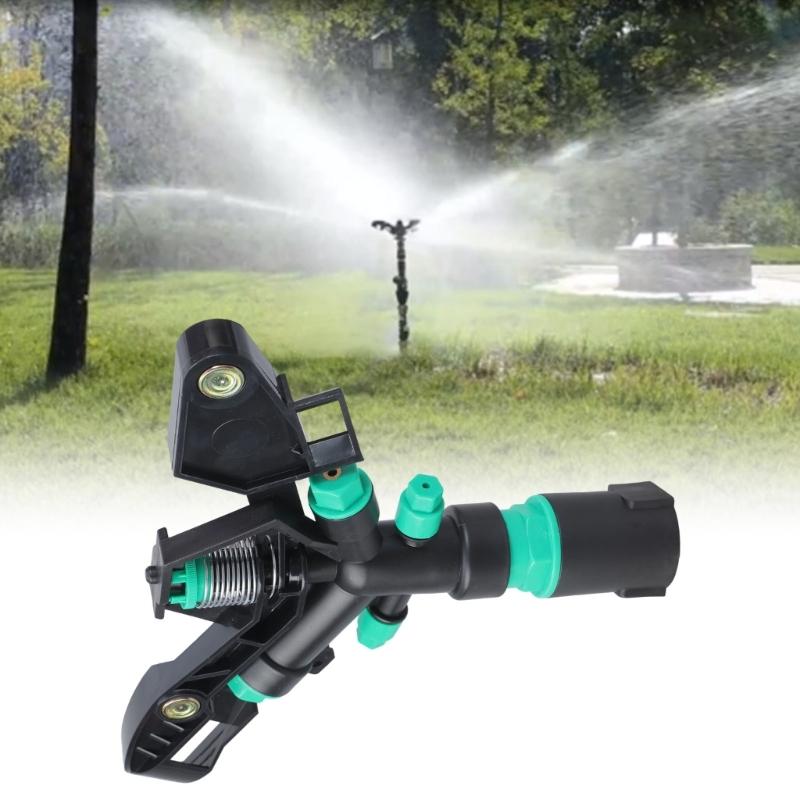 Professional 360 Rotating Plastic Sprinkler Head 4 Adjustable Nozzles Wide Area Watering For Agriculture Gardens Lawns