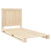 VidaXL Bed Frames and Headboard 100x200 Cm Solid Pine Wood, Bed, Bedroom Furniture, Wooden Bed, Single Bed, 3281533