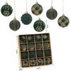 6cm Plastic Flocked Festival Christmas Ball Pendant Set Holiday Decorative Pendants Window Display Tree Balls