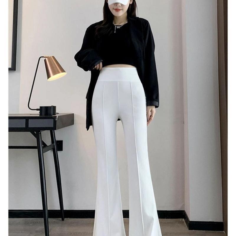 Trendy High-waisted Bell-bottom 2025 Micro-flare Broek Nieuwe Zomermode Veelzijdige Slanke Casual Broek