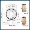 Universal Car Aluminum Alloy Oil Filter Cooler Sandwich Thread Plate Adapter Oil Cooler Kit Silver Tone M20x1.5 1/8 NPT Automotive Parts