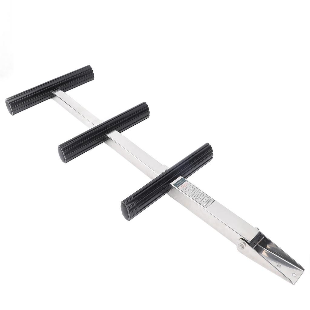 Escada de Embarque para Barco de 3 Degraus Telescópica Antiderrapante Estilo Dobrável Aço Inoxidável Escada para Pontão para Iate Marinho Doca