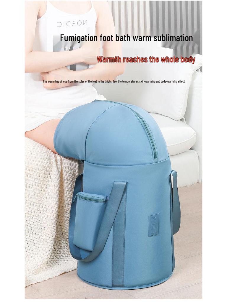 Portable Insulated Folding Foot Bath Bag - Deep Soak Over-Knee Basin for Adults, Perfect for Travel & Home Use