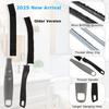 2Pcs Crevice Cleaning Brush, Lescli Hard Bristle Multi-Purpose Cleaning Tools, 2025 New Ergonomic Right Hand Handle Design Grout Brush, Small
