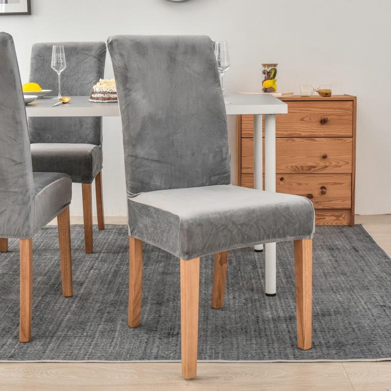 Golden Sable Velvet Elastic Chair Cover for Home, Hotel, Dining & Computer Chairs
