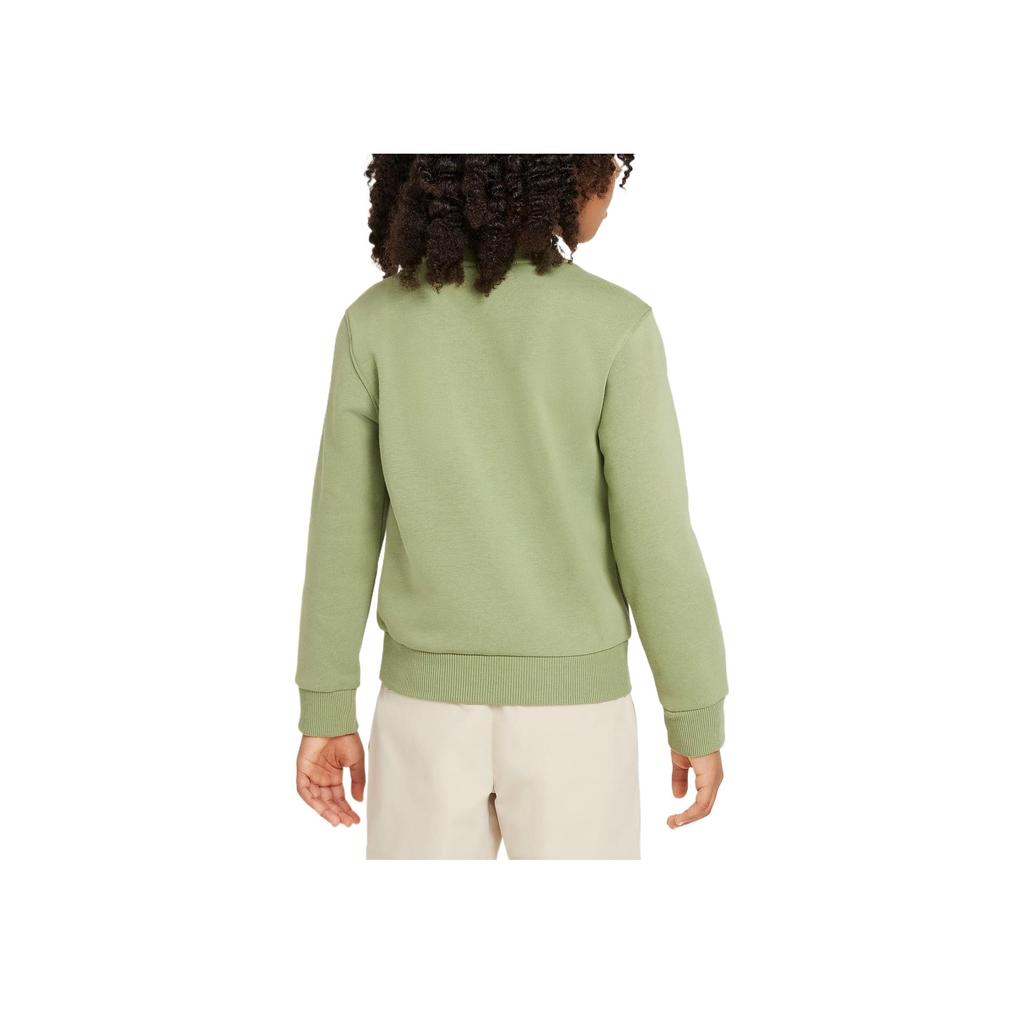 Nike Sweatshirt Round Neck Comfortable Fleece Long Sleeve Kids tops Oil-Green IB2553-386