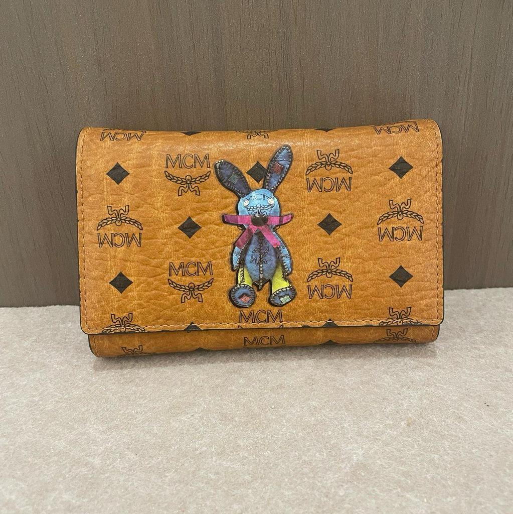 [Gebraucht] Kleiner Monogramm-Kartenhalter aus beschichtetem Canvas in Cognac-Farbe mit goldener Hardware - Ausgezeichnet #1PNNYZU
