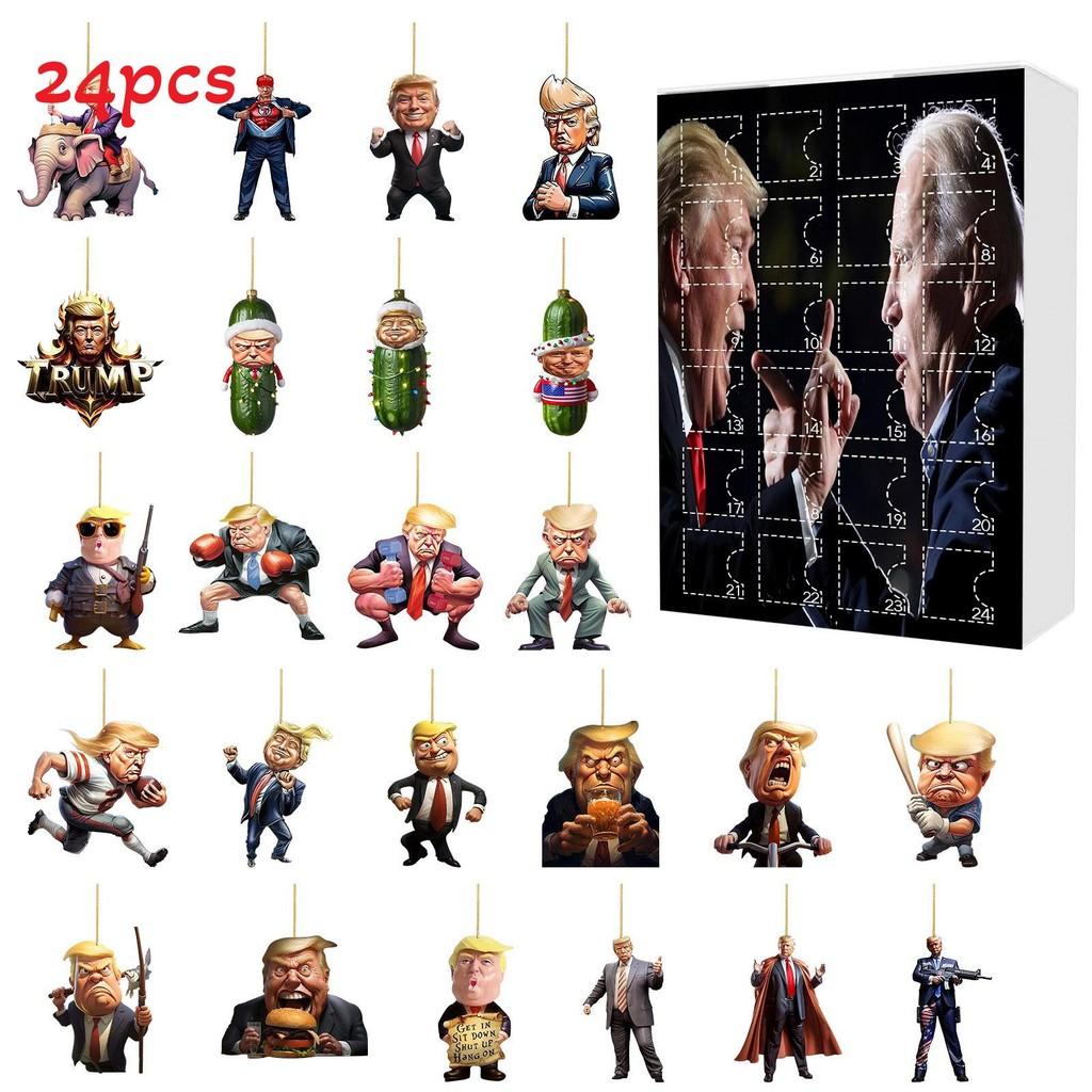 Donald Christmas Trump Blind Box Advent Calendar Pendant 24 Day Xmas Countdown