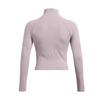 Under Armour Vanish Seamless Solid Color Breathable Short Sports Top Women Tops Fatigue-Gray 1384405-015
