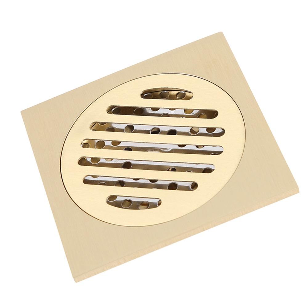 Square Shower Drain Grate Brass Bathroom Waste Grate Durable Shower Floor Drain  Laundry Room