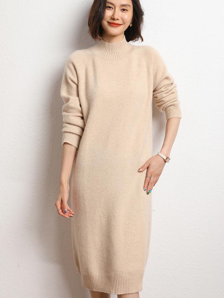 Cashmere Slim Fit High Neck Sweater Dress - Autumn/Winter 2026 Collection
