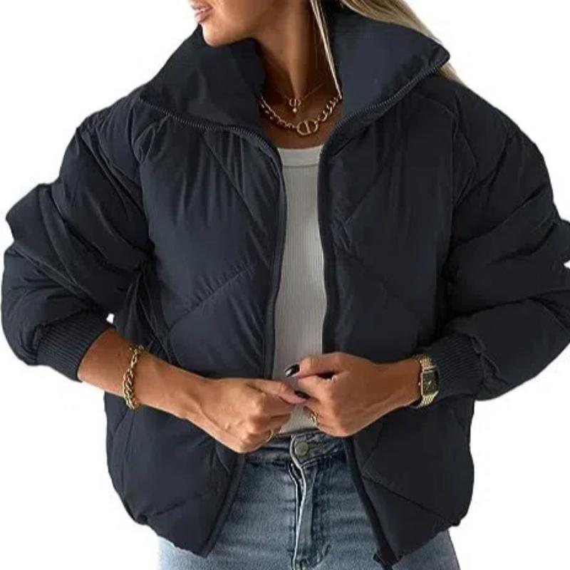 Women's Quilted Puffer Vest Sleeveless Lightweight Zip Up Jacket Winter Warm Coat Outerwear Short Puffer Jacket with High Collar