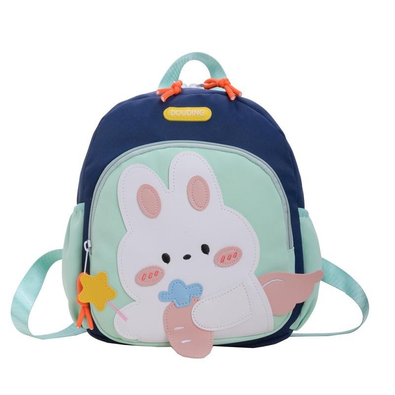 Bunny Toddler School Bag With Breathable Nylon Material And Cute Cartoon Pattern