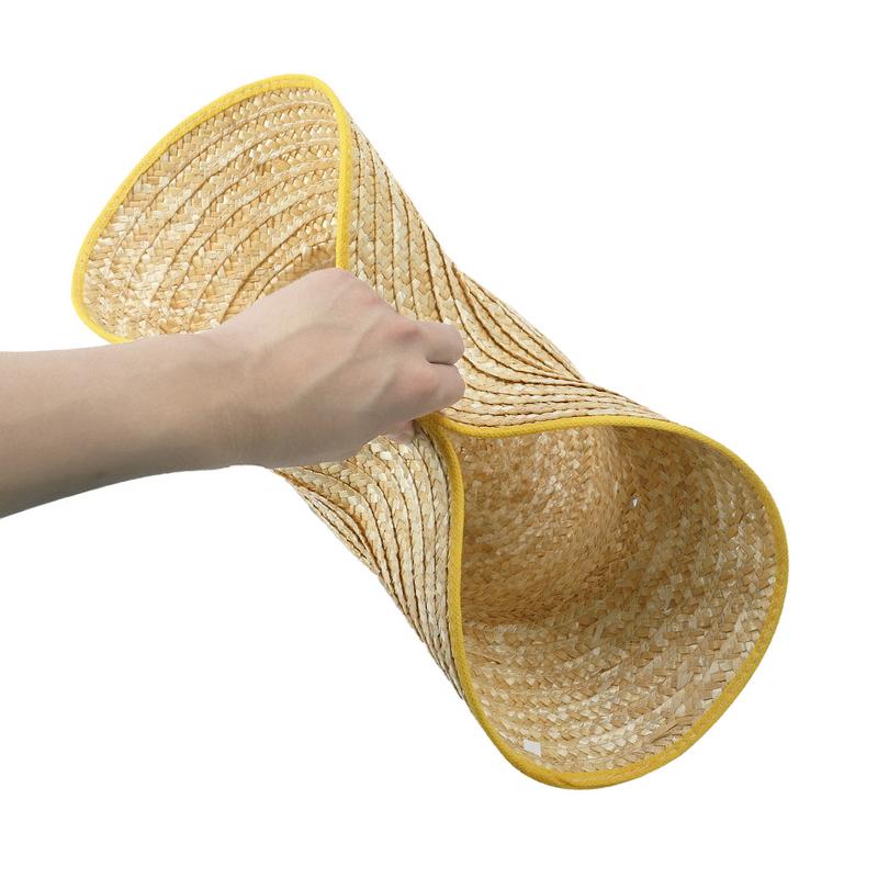 GEMVIE Wide Brim Straw Hat for Women Men Beach Hats with Windproof String Sunshade Fishing Hat