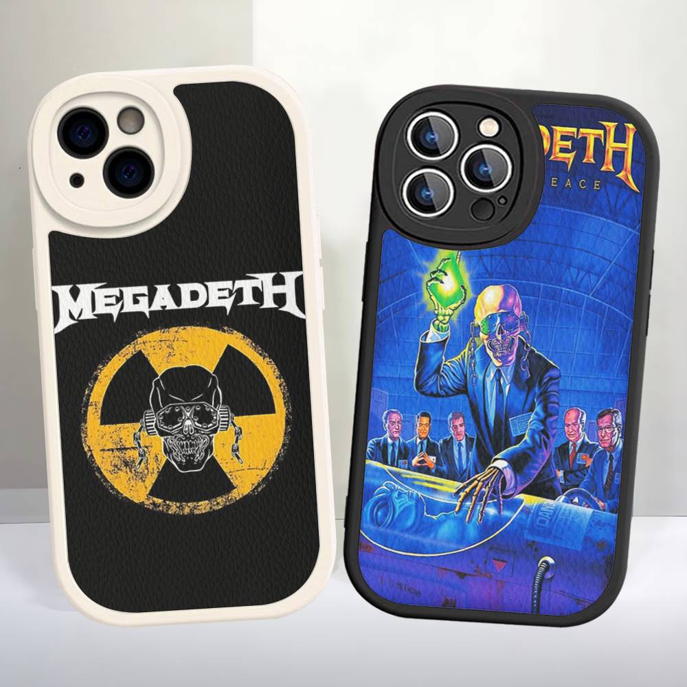 Music Band M-Megadeth Phone Case For IPhone 11 12 13 14 15 16 Pro Max Plus Leather Cover