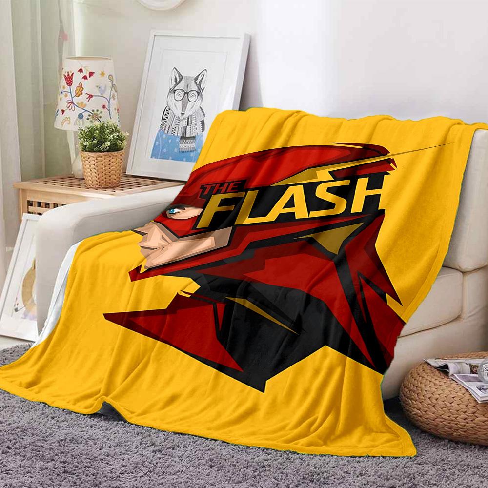 1 Stück The Flash Decke Polyesterfaser, Ganzjahreskomfort für Sofa, Bett, Büro, Auto, Camping, Ideale Heimdekoration & Geschenk, Bürokomfort