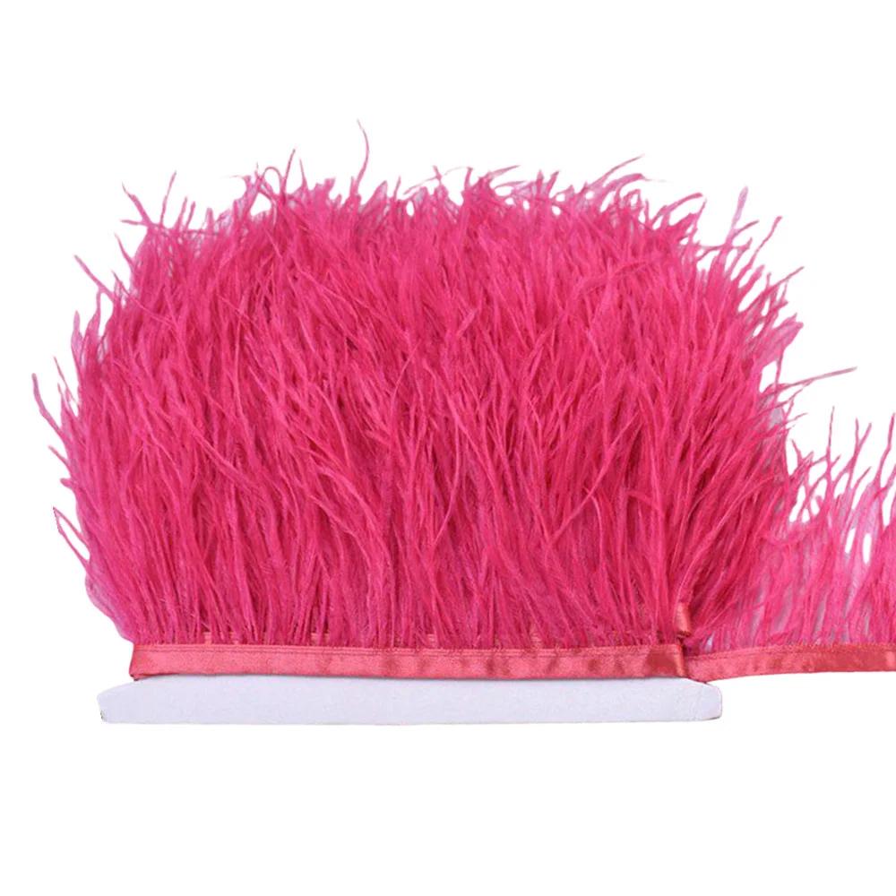 1/10M Natural Plume Black Ostrich Feathers Trim Crafts DIY Feather Ribbon Jewelry Making Wedding Party Christmas Decor 8-10cm