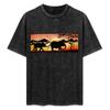 Elephants At Sunset Tshirt Durable Work Wear Tshirt