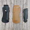 Braune Klappmesser-Scheide Werkzeug Taschenlampe Gürtelschlaufe Etui Halter Lederscheide Tasche Jagd Lager Outdoor-Nutzung Trageausrüstung