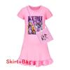 Demon Kpop Hunters Girl Short Sleeve Sleep Dress With Ruffle Hem For Use Bedroom