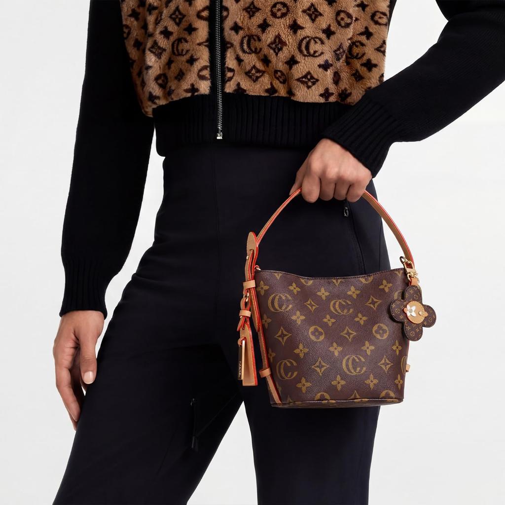 Damen Ledertasche, Große Kapazität, A4 Format, Leicht, Unterteilt, Standfest, 2-Wege, Umhängetasche, Crossbody-Tasche, Business, Pendeln, Anhänger