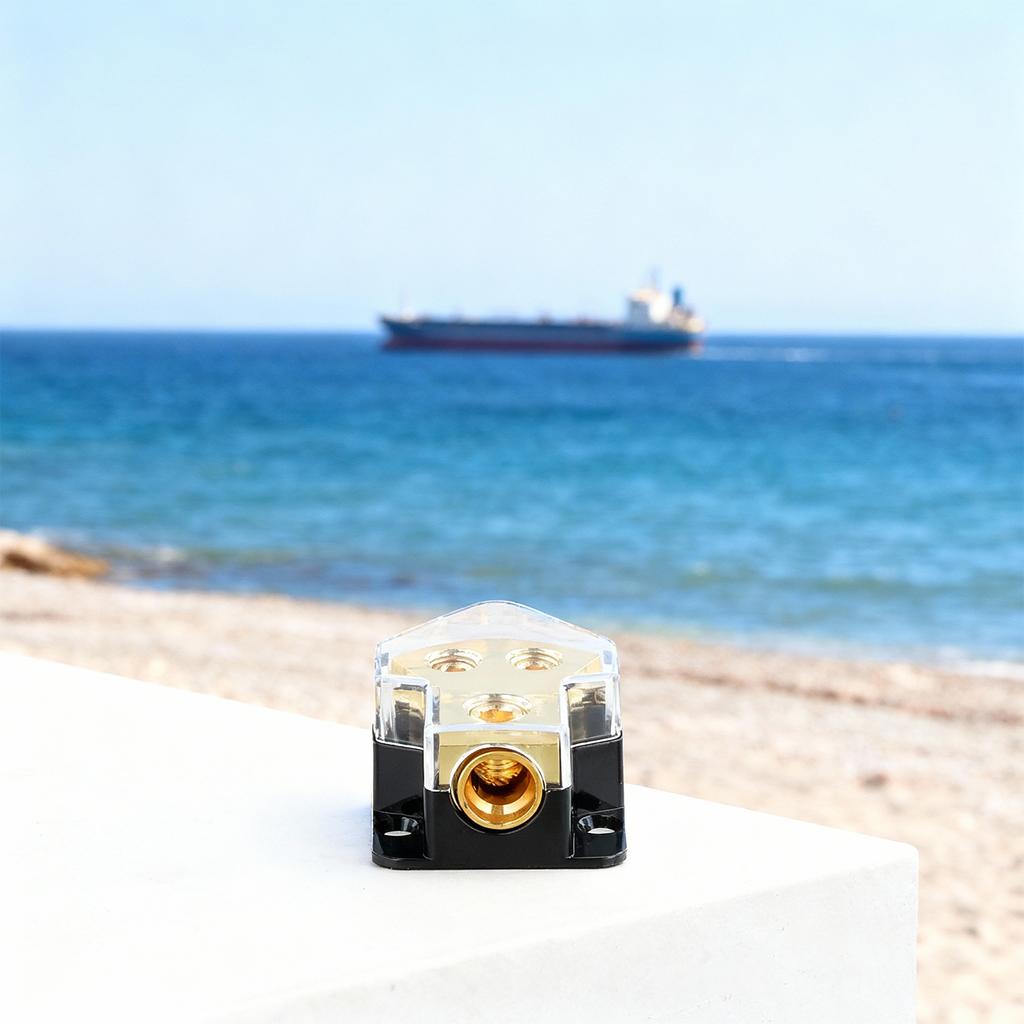Car Audio Power Splitter 024 Gauge In Dual 4/8/10m Out High Strength Material for Marine and Automotive Applications