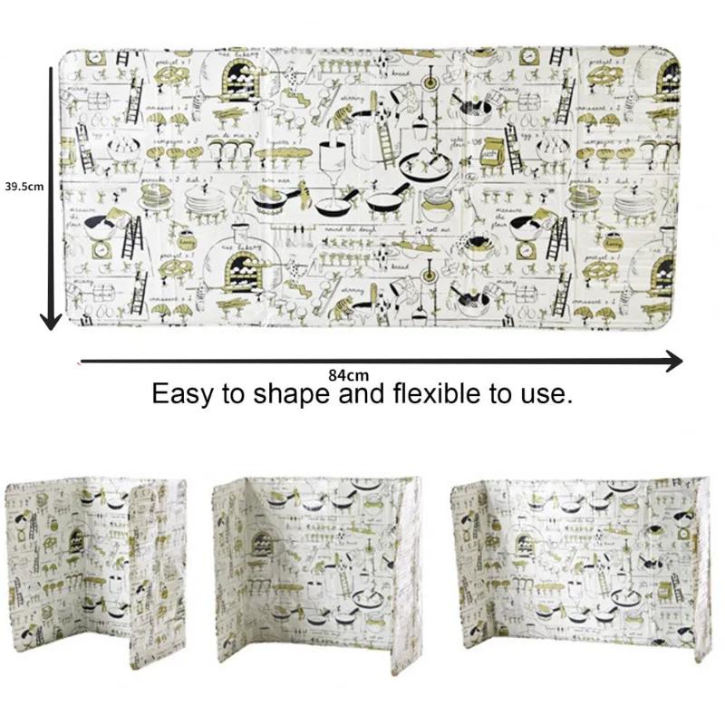 Kitchen Aluminum Foil Baffle Is Solid and High-quality FurnaceTop Protector The Multi-function Splash Shield Saves Kitchen Space