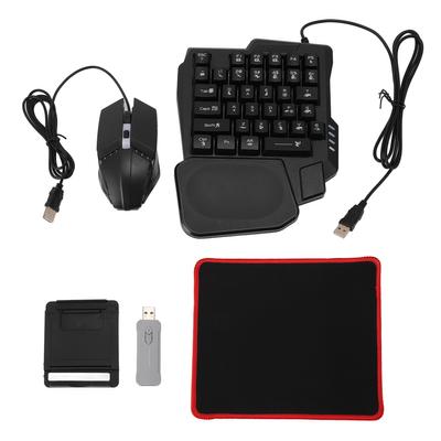 Gaming Keyboard Mouse Converter Smooth Bluetooth 5.2 Half Hand Game Keyboard Mouse with Recoil Contr