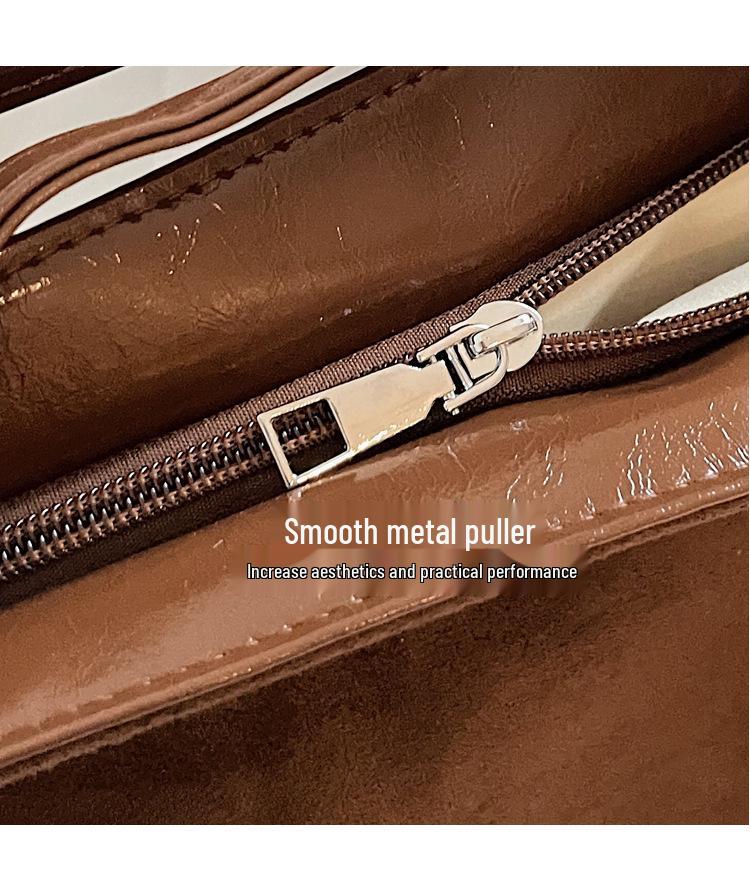 Retro 2025 Large Capacity Tote Bag: Stylish, Versatile Handbag for Women - Single Shoulder & Crossbody Carry