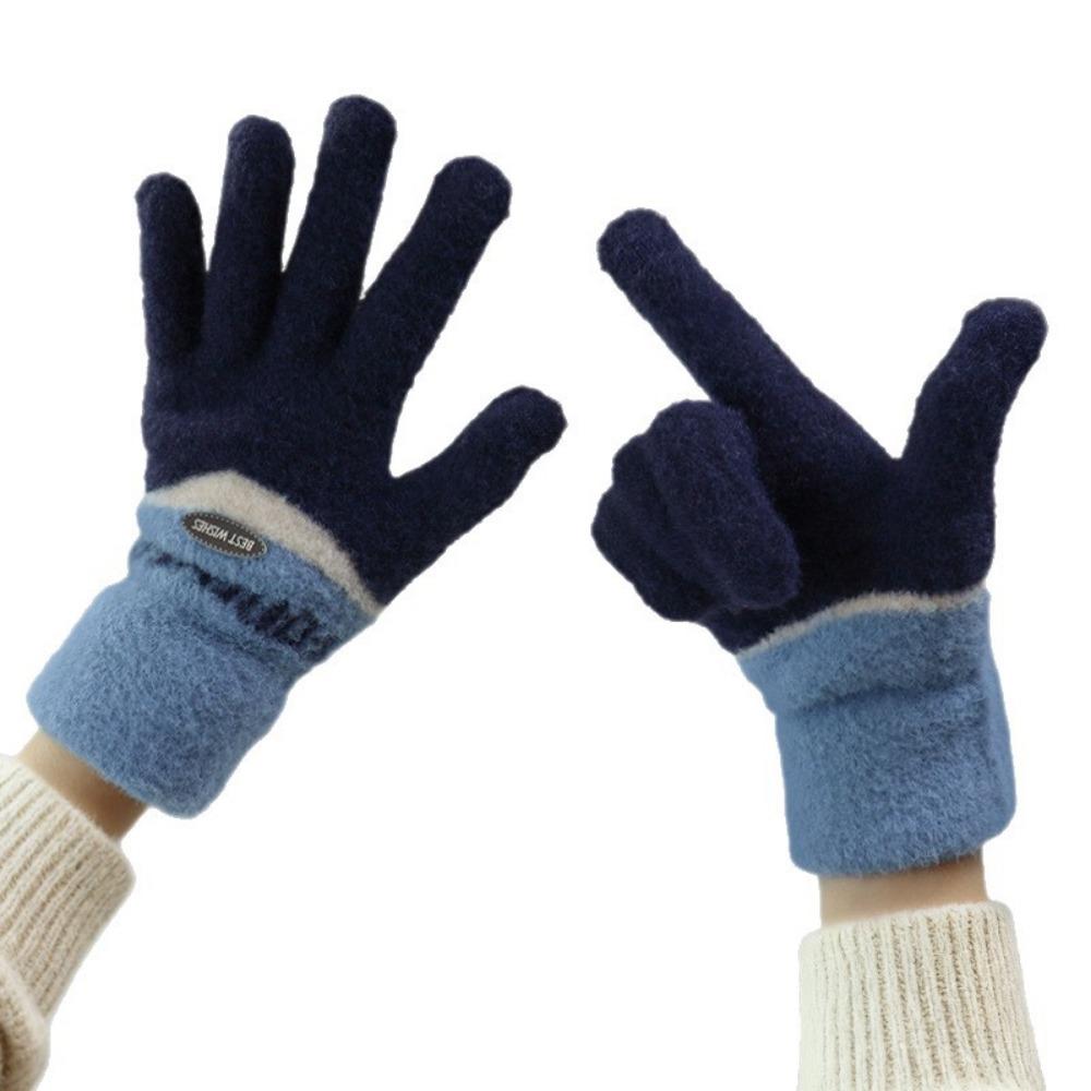 Warm Five-finger Gloves Knitted Cycling Gloves Unisex Touchscreen Gloves