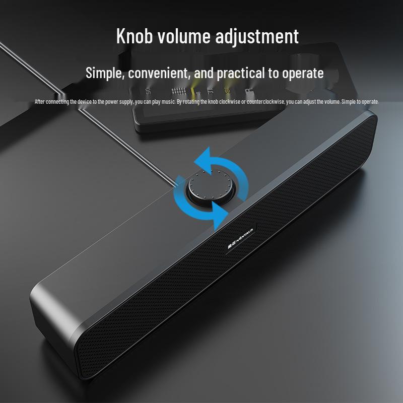 Jin Zheng A3 Long Bar Wired Desktop Speakers with Subwoofer