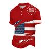 Men's Short Sleeve Polo Shirt 250th Anniversary Commemorative USA Flag Print Patriotic Sports Shirt 1776 to 2026 Celebration Apparel