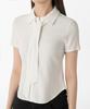 MUSINSA STANDARD WOMAN Women'S Slim Fit Tie Short Sleeve Blouse [Ivory]