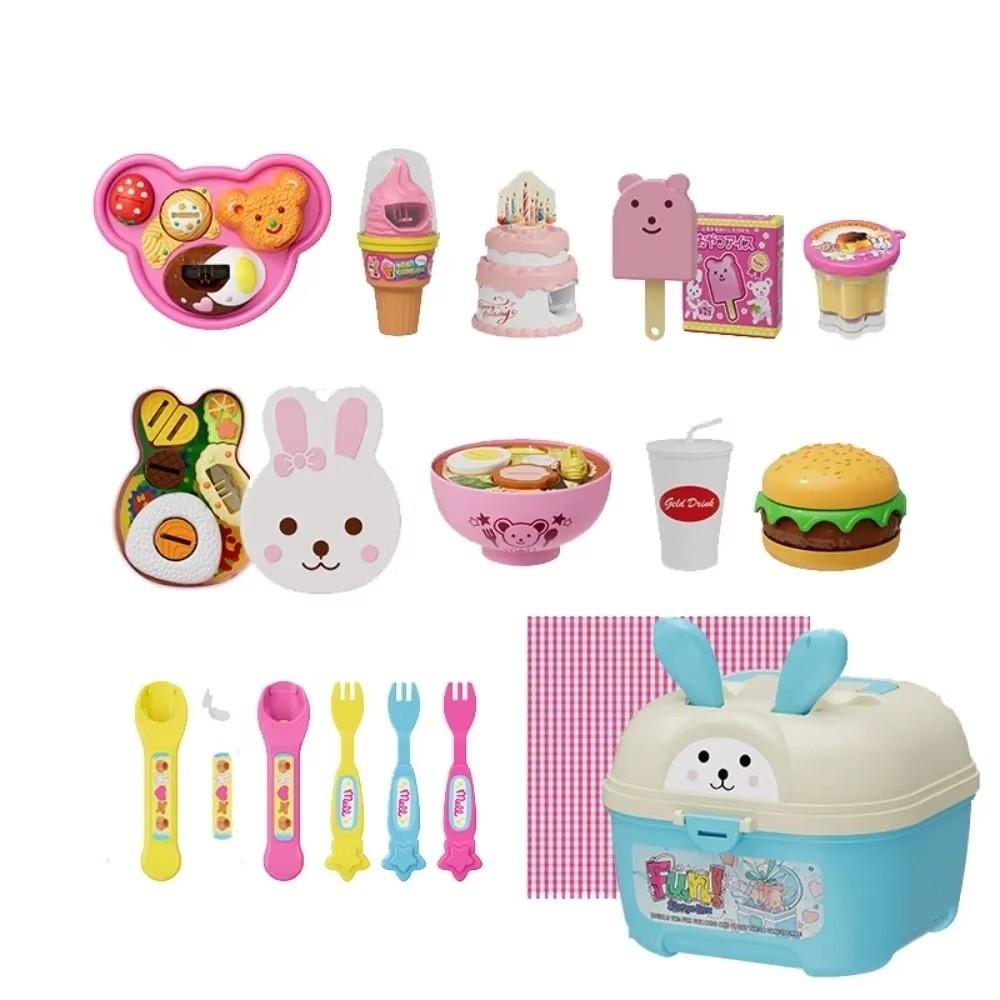 Kawaii Simulation Food Pudding Feeding Set Role Play Feature Creative Decompression Early Education Lunch Box Style Play House