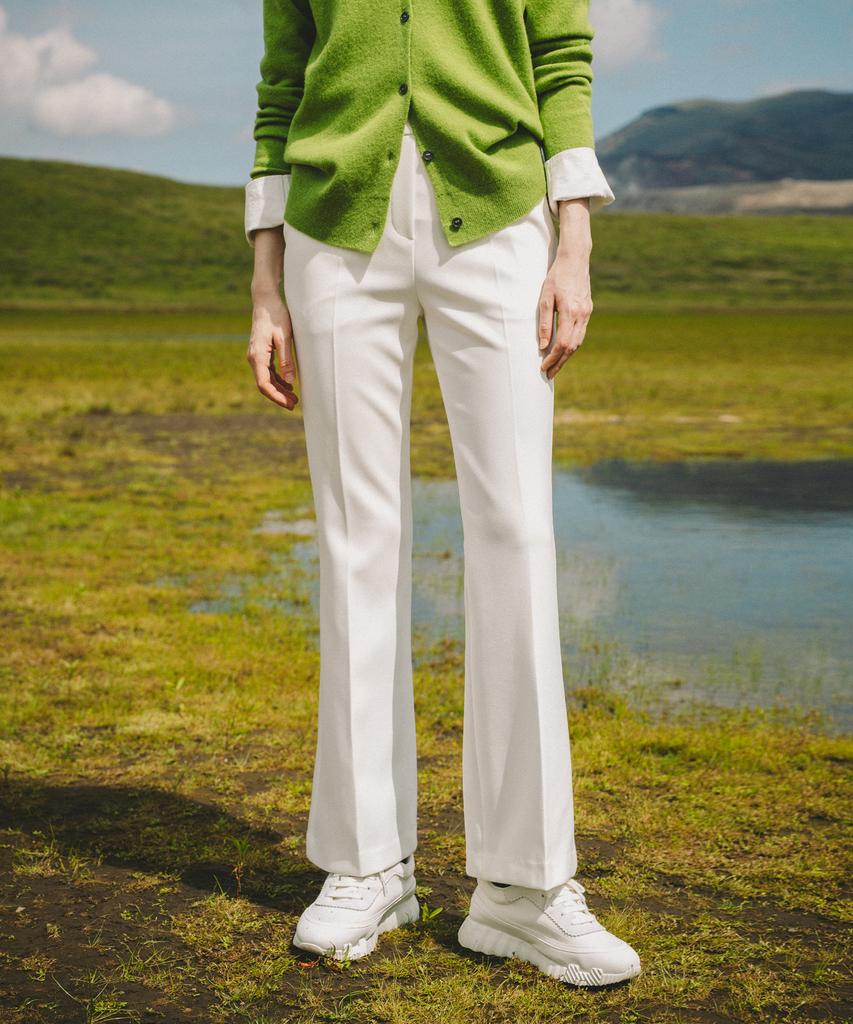 OBER GOLF High-Waisted Bootcut Pants (White)