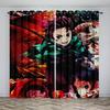 Japanese Cartoon Style Anime Series Shade Window Drapes 2 Panelss Children Loved Room Bedroom Space Living Space Window Ornamental Window Drapes