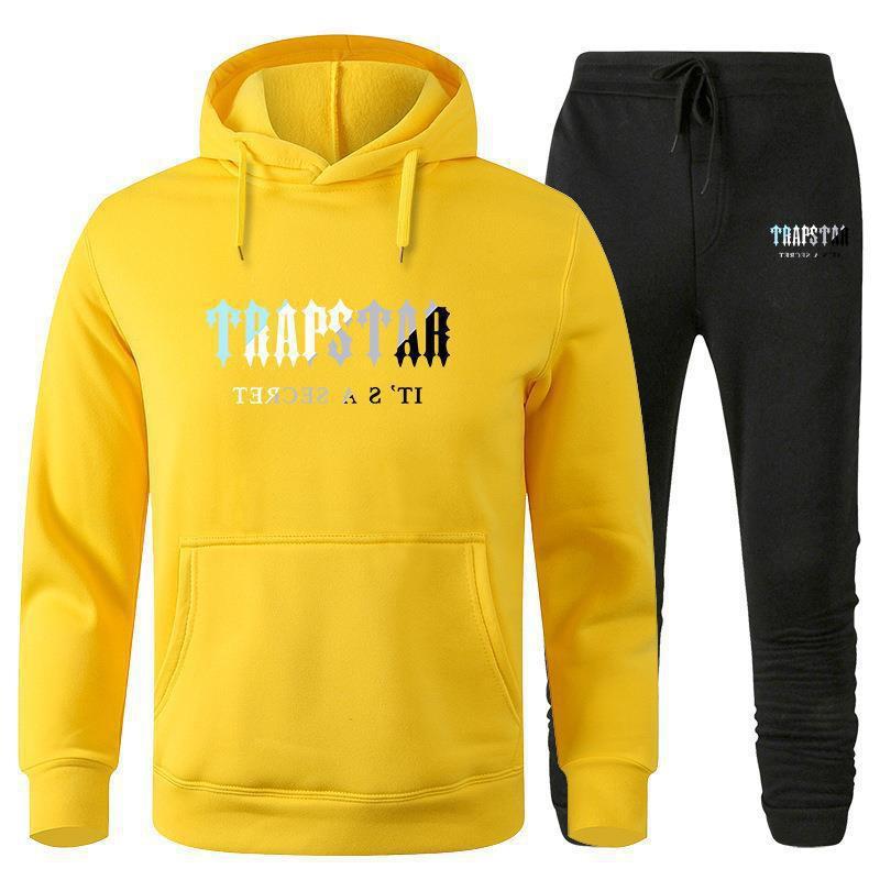 Trapstar Hoodie Set Men Women Fleece Lined Sweatshirt Tracksuit Casual Couple Sportswear