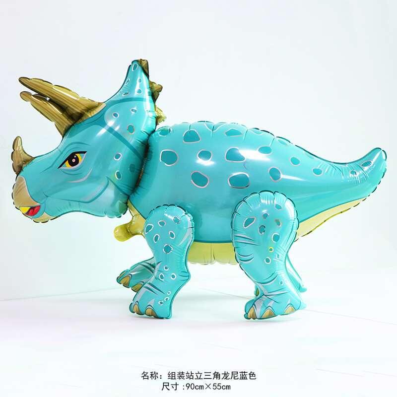5pcs Dinosaur Aluminum Film Balloon, Triceratops Tyrannosaurus Rex Dinosaur Theme Party Decorative Balloon