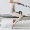 1 Pair Yoga 5-Toe Socks with Non-slip Gripper Breathable Mid-calf Socks Summer Women Ballet Dance Pilates Cotton Toe Crew
