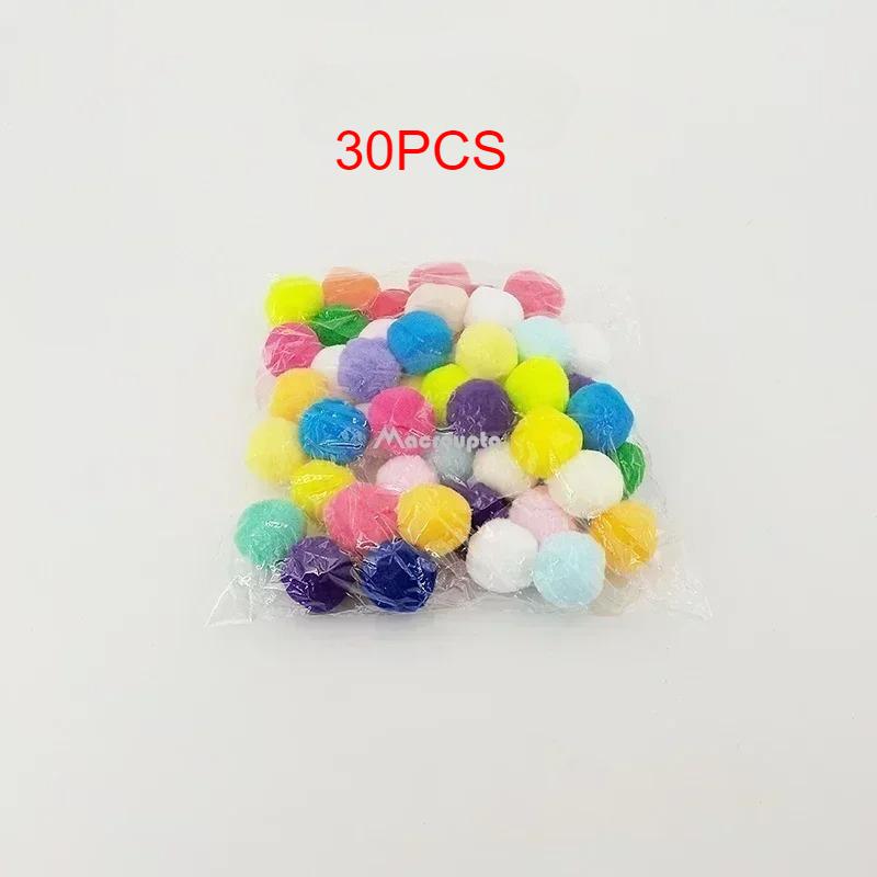 Interactive Launch Training Cat Toys Creative Kittens Mini Pompoms Games Stretch Plush Ball Toys Cat Supplies Pet Acssories