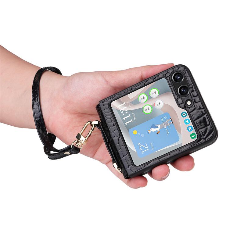 One-piece magic color Leather Case For Samsung Galaxy Z Flip 5 4 3 5G Shockproof Scratch-proof Z Flip4 flip5 Protect Shell Cover