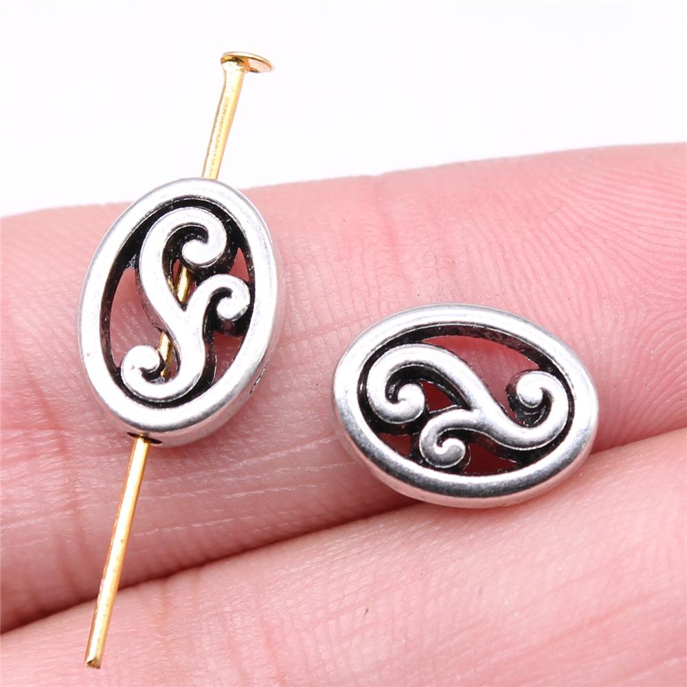 10pcs Metal Alloy Bead For Jewelry Making Antique Silver Color Carved Beads DIY Crafts Making Findings Handmade Tibetan Jewelry