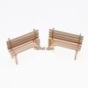 Solid Wood Dollhouse Miniature Cart for Outdoor Courtyard Decoration.