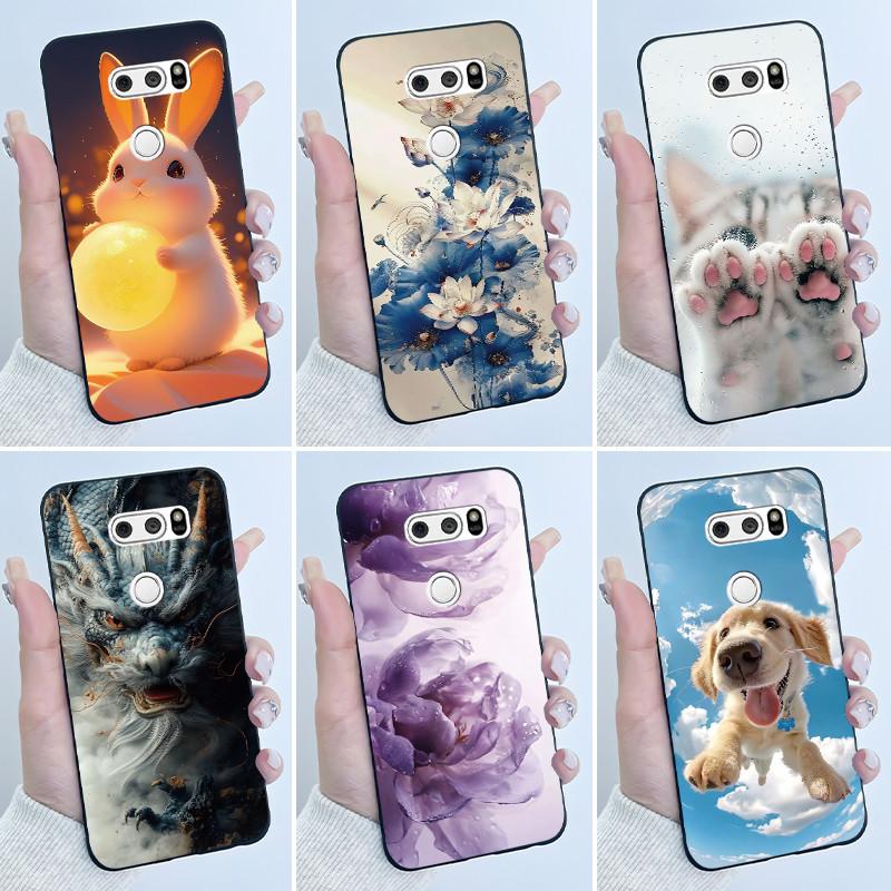 Casing For LG V30 V30+ V30S V30S+ V35 V35+ ThinQ Slim Soft Black Silicon Case Aesthetic Luxury Cute Cool Boys Girls Back Cover