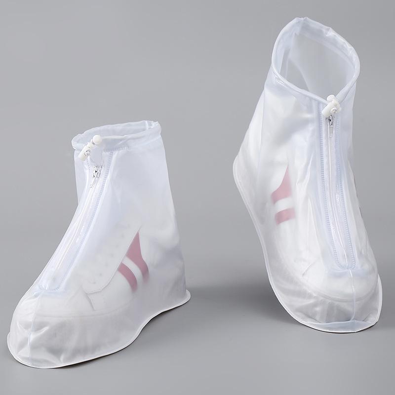Unisex Waterproof Non-Slip Rain Boots: Thickened, Wear-Resistant Silicone Overshoes for Adults and Kids with High-Top Design